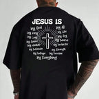 Men's Graphic T-Shirt Jesus Cross Faith Daily Wear 100% Cotton Unisex Gift Idea For Him Her Religious Apparel Spiritual Clothing