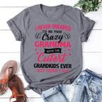 I Never Dreamed I'd Be This Crazy Grandma T-shirts For Women Summer Tee Shirt Femme Casual Short Sleeve Round Neck Tops T-shirts