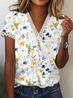 Summer Women's T-Shirts Casual Loose Short Sleeves T-Shirts Women Fashion Elegant Tops