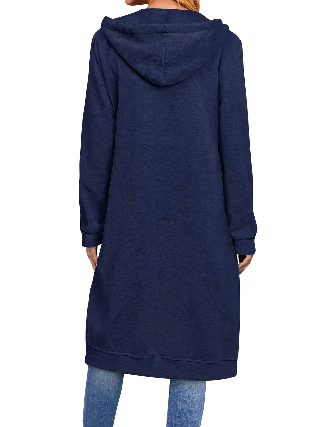 Plus Size Hoodies for Women Casual Full Zip Hoodies Comfortable Women's Long Hoodies Fashionable Sweatshirts With Pockets