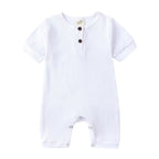 Summer Newborn Baby Romper Soild Color Baby Clothes Girl Rompers Cotton Short Sleeve O-neck Infant Boys Romper 0-24 Months