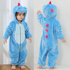 Cartoon Flannel Baby Rompers Unicorn Rabbit Dinosaur Pajamas Cotton Baby Boy Girls Animal Costume Baby Jumpsuit Kigurumi Outfits