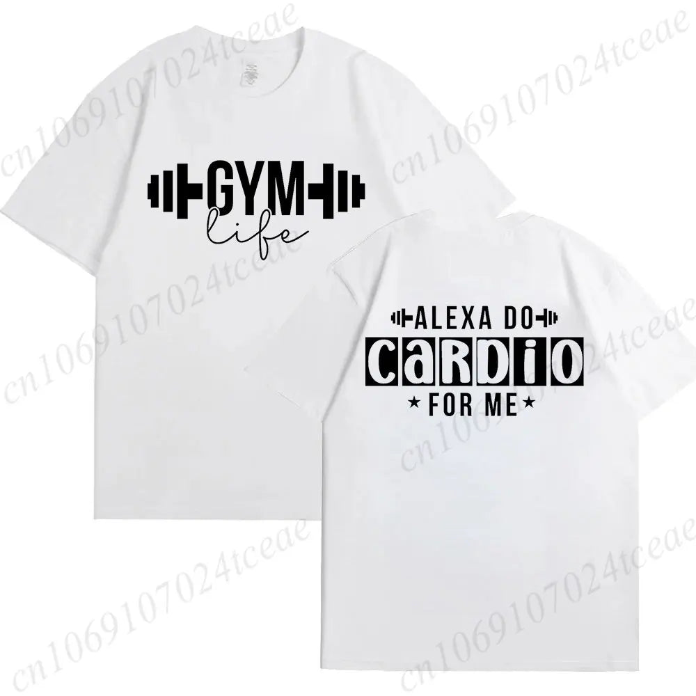 Funny Gym Life T-Shirts for Women Workout Summer Short Sleeve Tees Motivational Positive Tees Cute Exercise Fitness Tops
