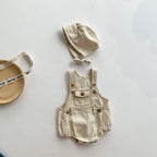 Baby Clothes Denim Sling Romper Infant Onesie Newborn One-piece 0-3 Years Old Complimentary Hat