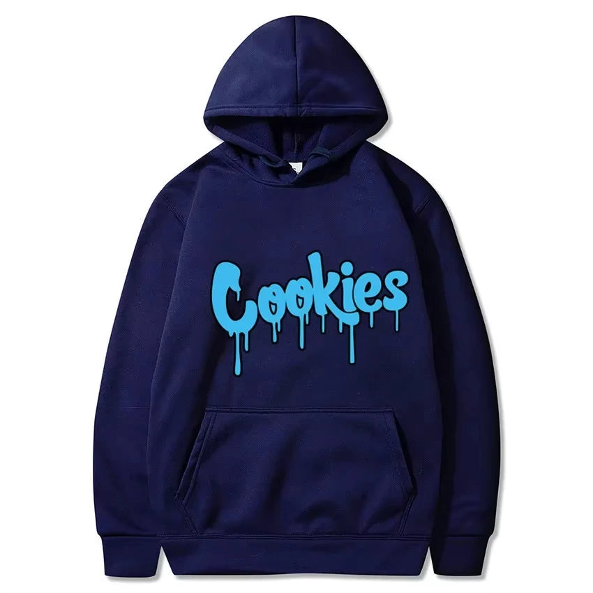 2024 New Anime Cookies Printed Fleece Men's Autumn and Winter Men's and Women's Sweatshirts Hoodies