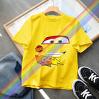 Hot Sale Car Pixar Lightning McQueen Print Cute Kids T-Shirts Girls Clothes Baby Boys Short Sleeve T Shirt Summer Children Tops