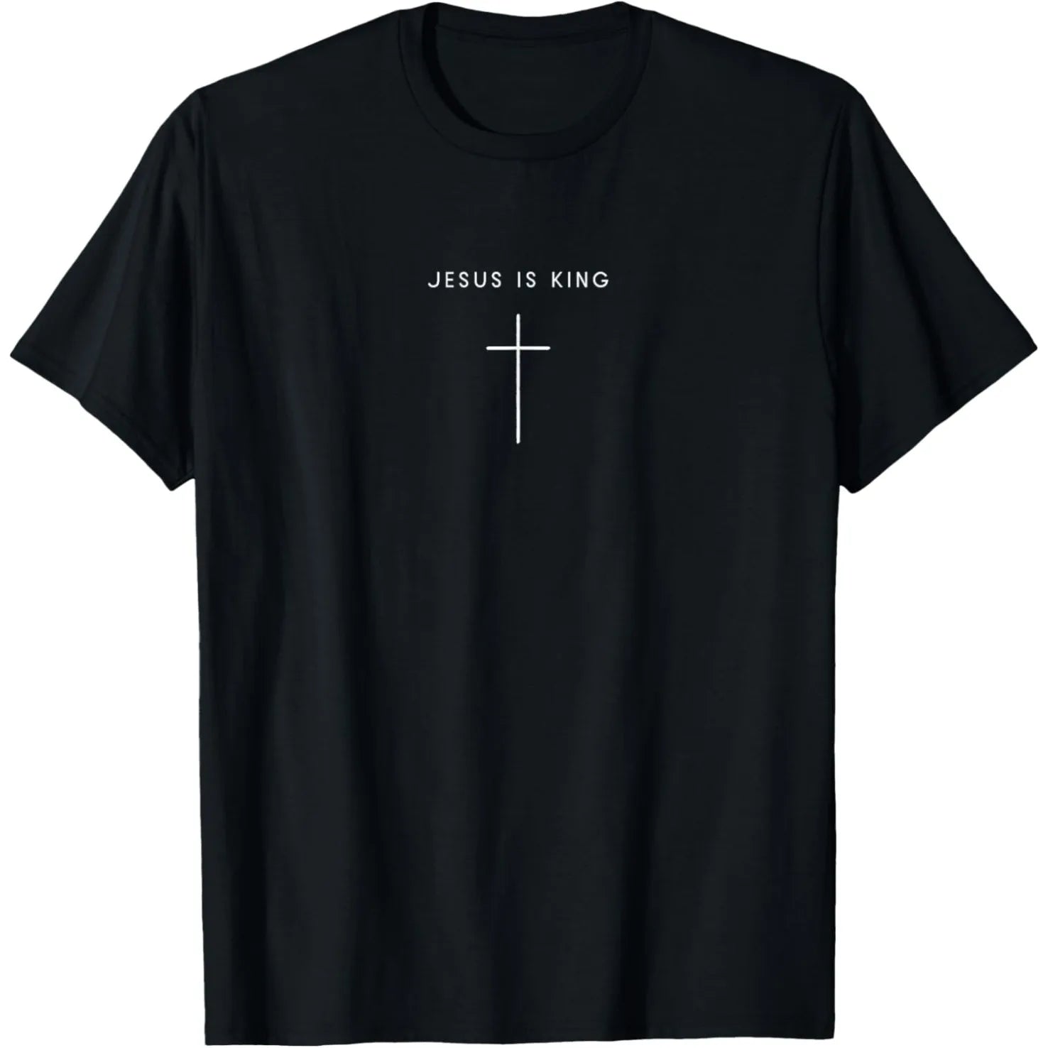 Funny Jesus Is King Christian Religious Faith T Shirts Men Cotton Humor Streetwear Tee Shirt Short Sleeve Unisex Loose Clothing