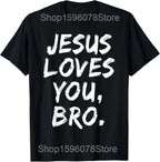 Funny Jesus Is King Christian Religious Faith T Shirts Men Cotton Humor Streetwear Tee Shirt Short Sleeve Unisex Loose Clothing