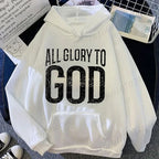 New Hoodies God Print Pullover Fashion Women Men Hoodies Long Sleeve Casual Hooded Sweatshirt Christian Shirt Design Hoody