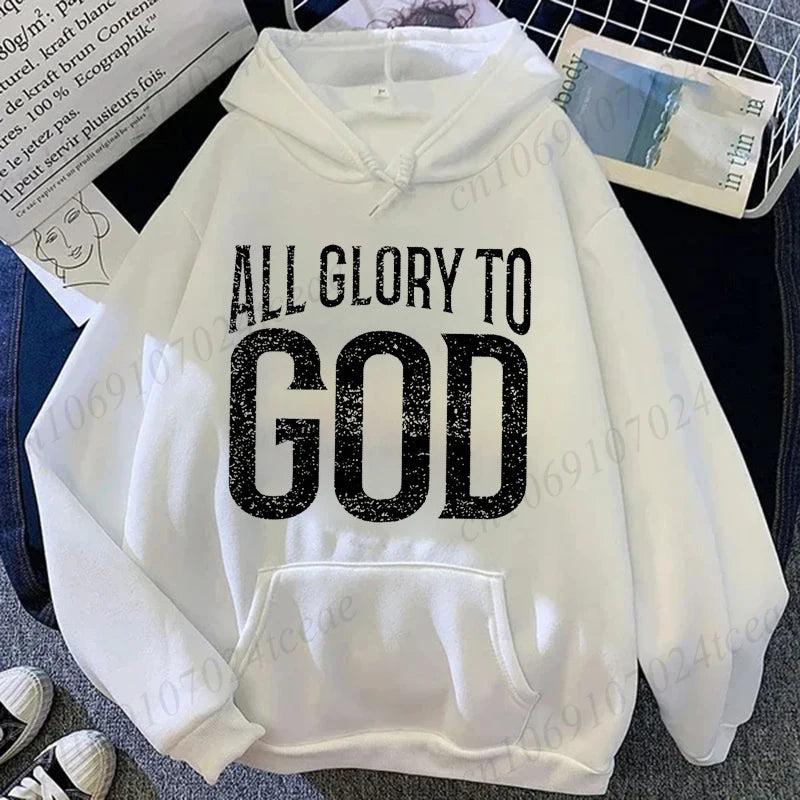 New Hoodies God Print Pullover Fashion Women Men Hoodies Long Sleeve Casual Hooded Sweatshirt Christian Shirt Design Hoody