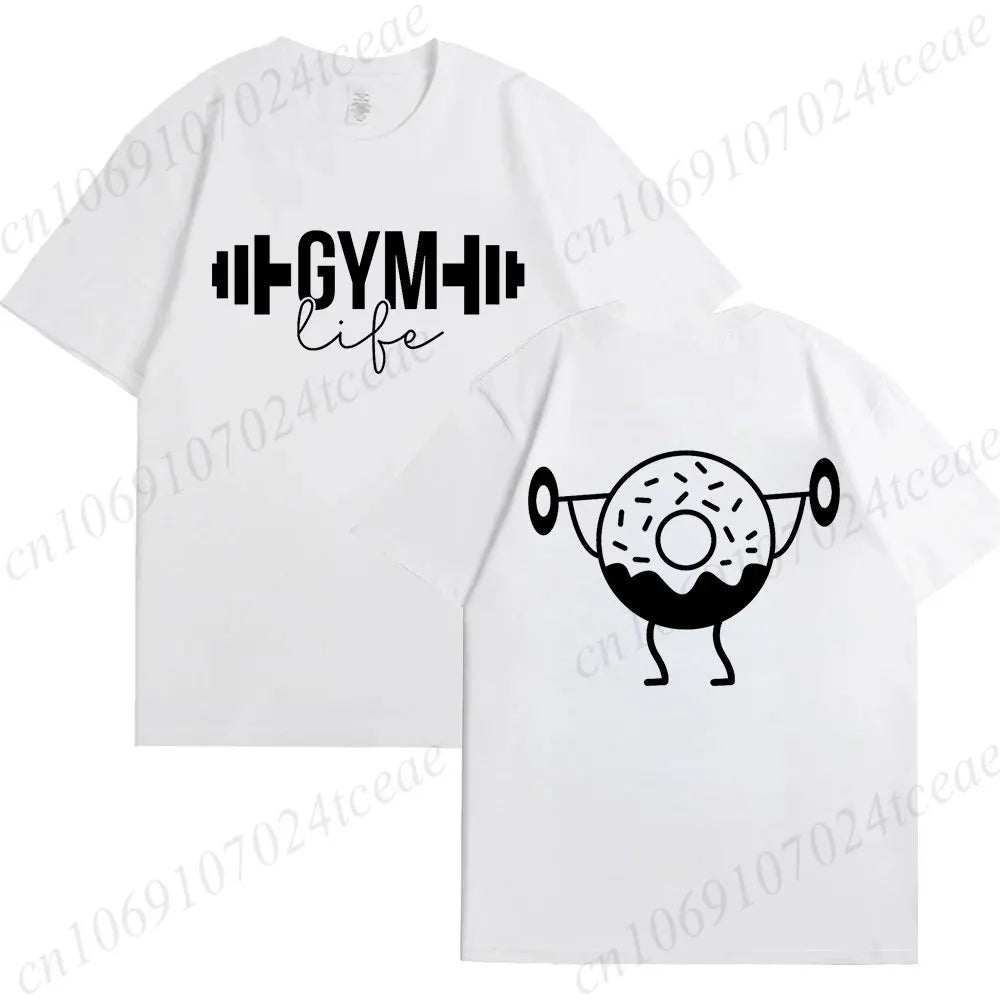 Funny Gym Life T-Shirts for Women Workout Summer Short Sleeve Tees Motivational Positive Tees Cute Exercise Fitness Tops