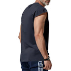 Amazon cross-border American summer new vest men's loose youth casual solid color thin shoulder T-shirt for men
