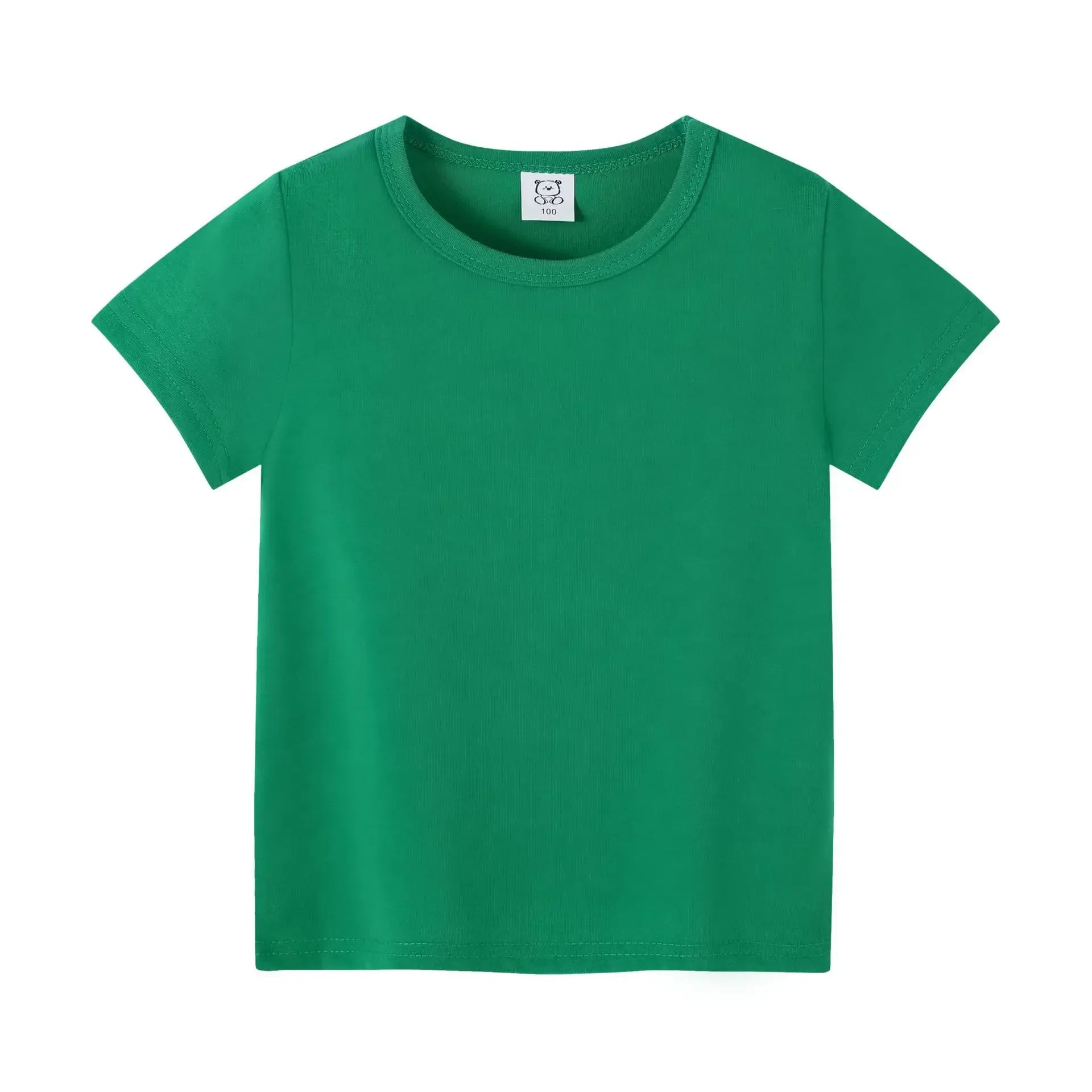 2-12Years Summer children's short sleeve T-shirt cotton baby clothes boys girls blank Infant T-shirt Kids shirt solid tees tops
