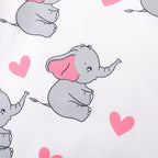 PatPat 2pcs All Over Cartoon Koala Print White Long-sleeve Ruffle Snap-up Baby Jumpsuit Set Soft and Comfortable