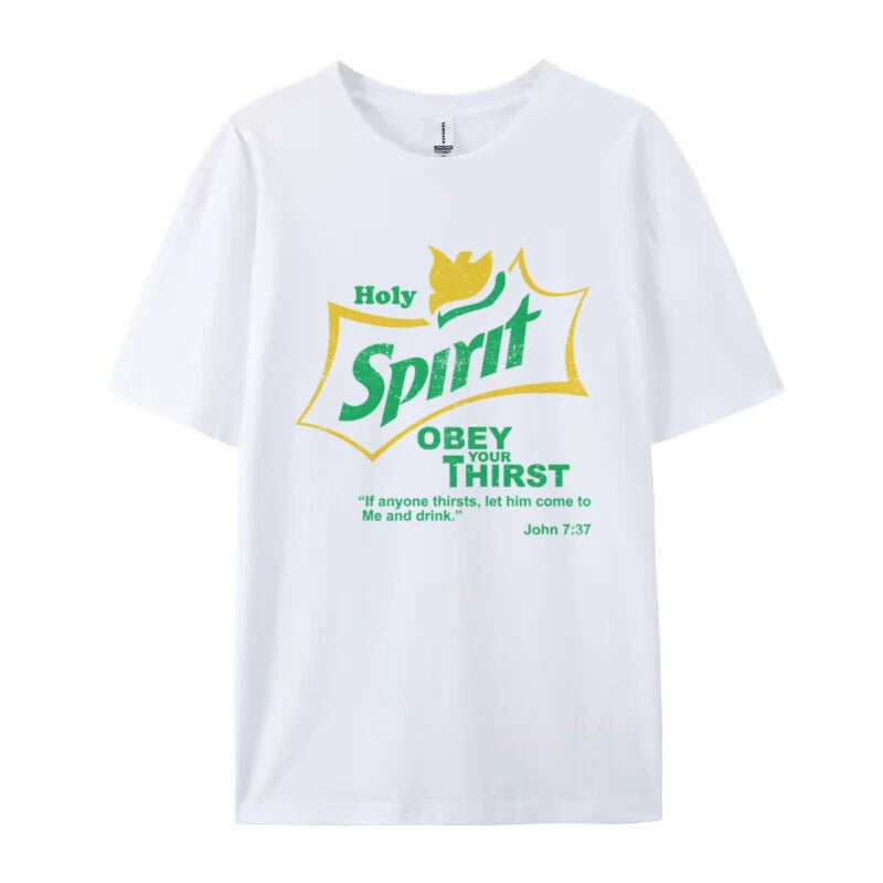 Women Retro Holy Spirit Bible Verse T Shirt Funny Jesus Faith Tshirt Short Sleeve Graphic Tees Unisex Christian Apparel Gift