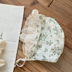 New In: Cute Flower Ruched Fly Sleeve Bodysuits for Newborn Baby Girls 98% Cotton Gift Hat Kids Infant Princess One-pieces 0-24M