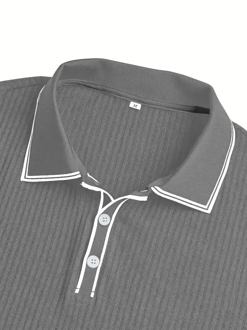New Men's Polo Short-sleeved Shirt Solid Color For Men Business Casual And Trendy Summer New Men's Short-sleeved Polo Shirt