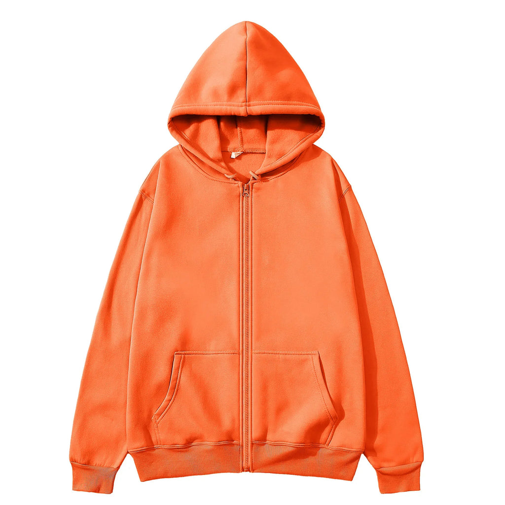 2025 Women Fleece Zip Up Hoodies Running Sports Sweatshirts Fashion Female Classic Casual Zipper Jackets Y2k Hip Hop Streetwear