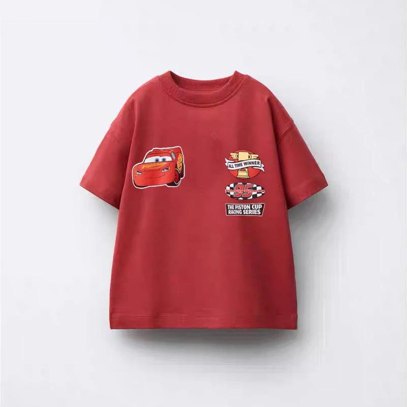 Cartoon Toy T-shirt Boys Clothing Disney New Summer Wear Short Sleeve Round Neck Bottoming Shirt Babies Fashion Casual Tees