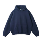 Plus Size Europe, America, Autumn and Winter Velvet Warm Thickened Retro Loose Casual Hoodie Couple Solid Color Sweater Tide