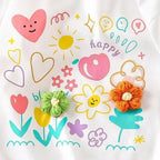 Jumping Meters Flowers Kids Tees Hot Selling Cotton Summer Girls Tshirts Baby Clothes Children's Tees Tops