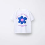 1-7Years Old Boys Girls Fashion T-shirt Summer Clothes Short-sleeved Tops Toddler Cartoon Printed Tees Loose Casual Sports Tees