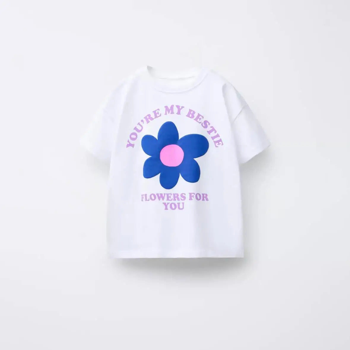 1-7Years Old Boys Girls Fashion T-shirt Summer Clothes Short-sleeved Tops Toddler Cartoon Printed Tees Loose Casual Sports Tees