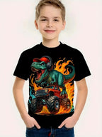 Cool Car Boy's T-Shirt Fashion 3D Print Summer Kids Short Sleeve Tops Lightweight Tees Outdoor Comfortable Children's Clothing