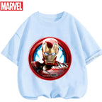 Kids Marvel Iron Man Avengers T-Shirt Boys Girls Summer Casual Tees 2026 New Anime Clothes