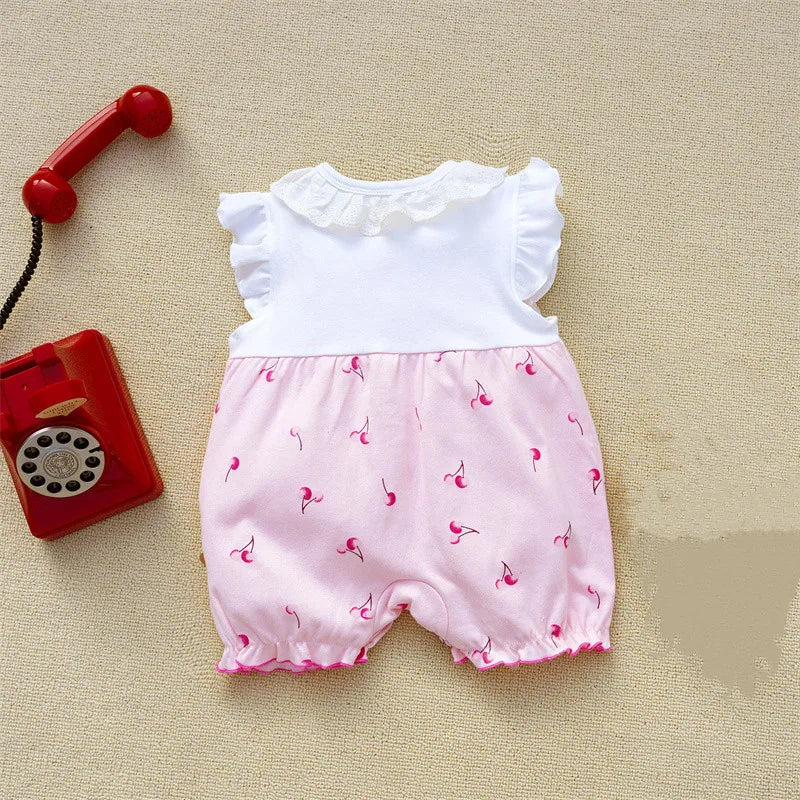 3-18 Month baby Summer clothes rompers girls overalls short Sleeve bodysuit cotton baby clothing jumpsuit newborn Girl onesies