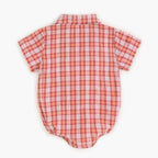 Sanlutoz Cotton Baby Boys Bodysuits Fashion Newborn Clothes for Baby Boy Short Sleeve Summer Baby Clothing Plaid