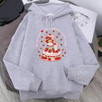 Cartoon Strawberry Women Hoodies Strawberry shortcake Hoodies Tops Long Sleeve Pockets Fashion Hooded Sweatshirts