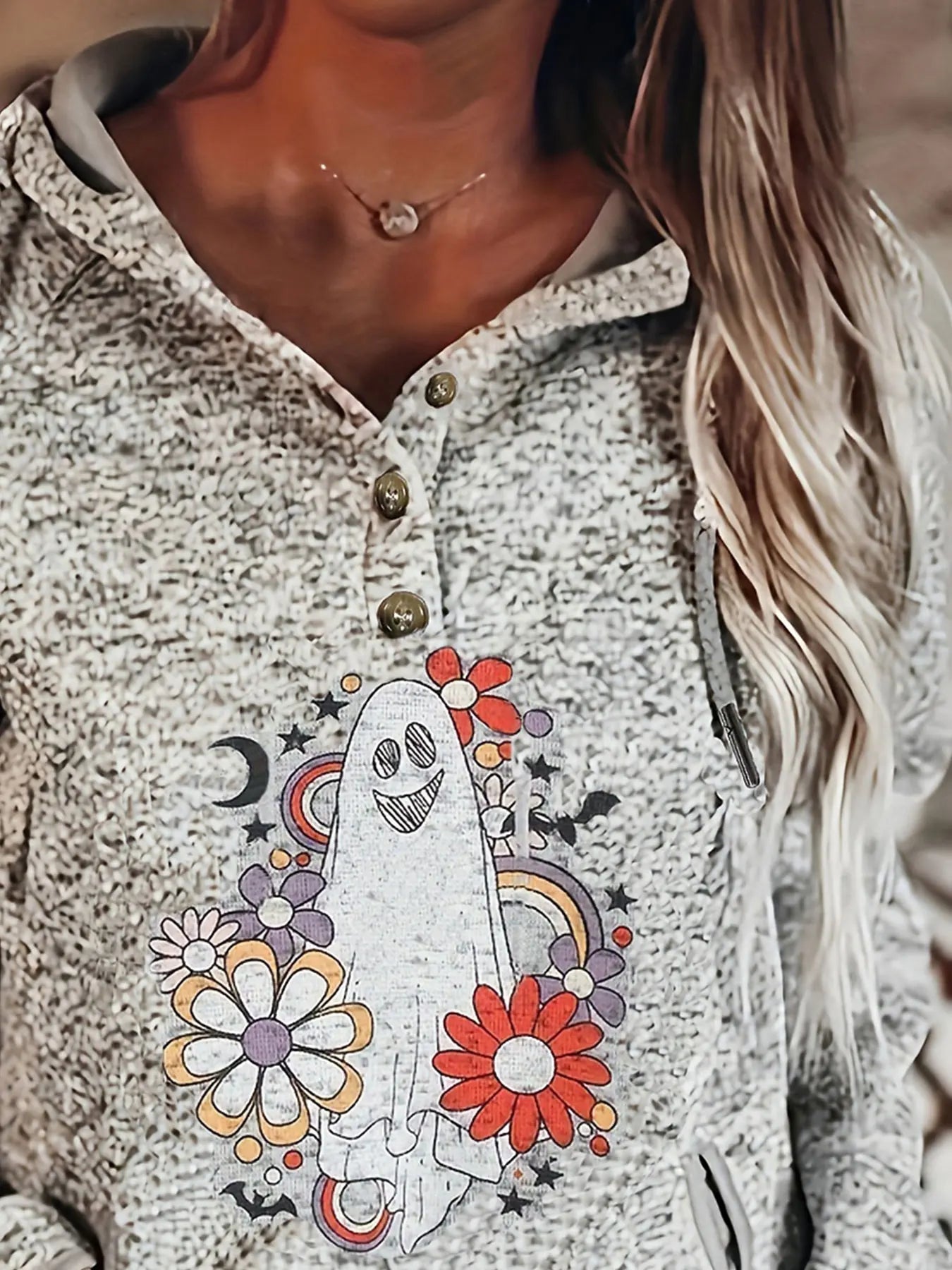 Women Plus Size Woven Autumn Hoodie