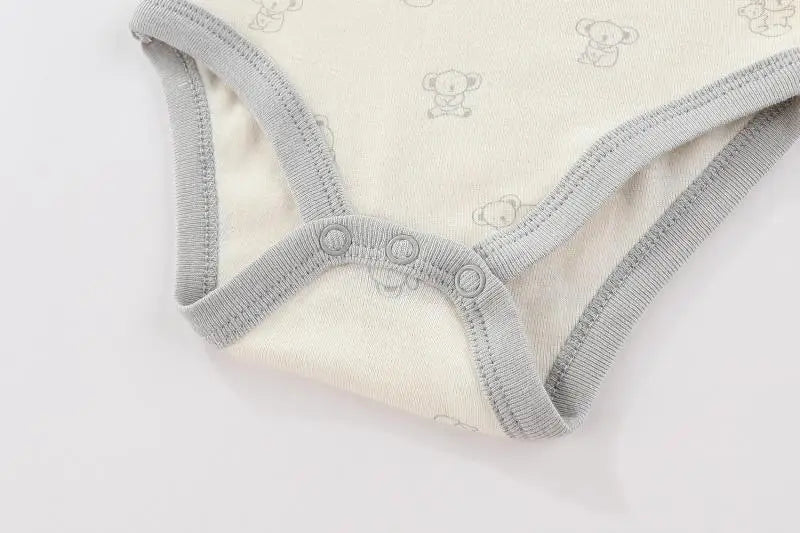 Unisex Cotton Newborn Baby Boy Clothes 3Pieces Summer 0-12M Cartoon Baby Girl Clothes Print Bodysuits Short Sleeve Bebes