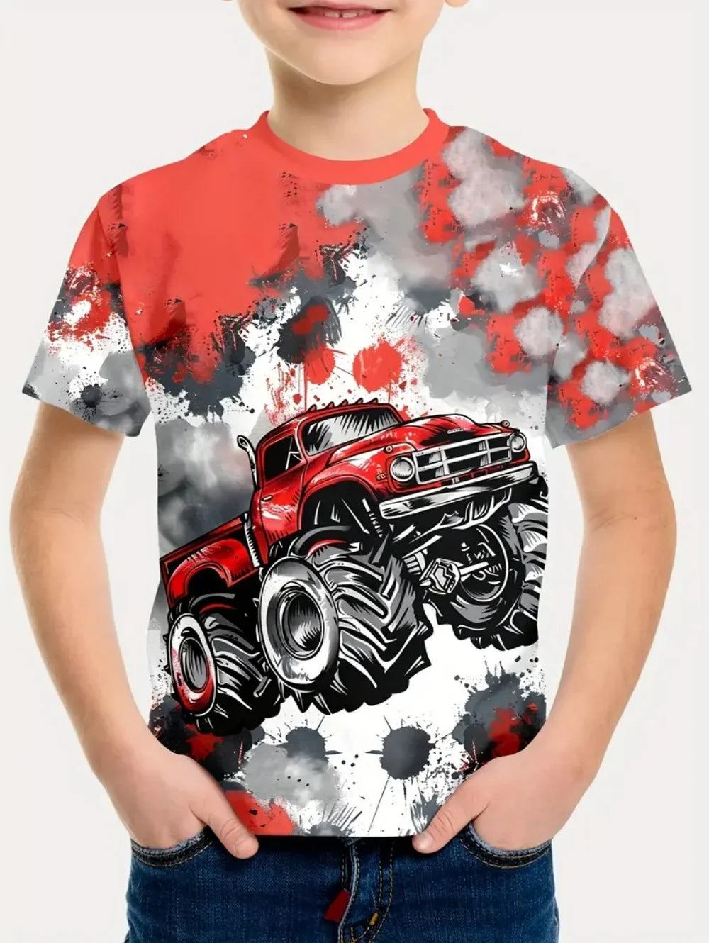 Racing Cars Graphic Printe T Shirts Boys Girls Gift Kids Short Sleeve Tops for Children Clothes from 2 to 8 Years Boys T-Shirts