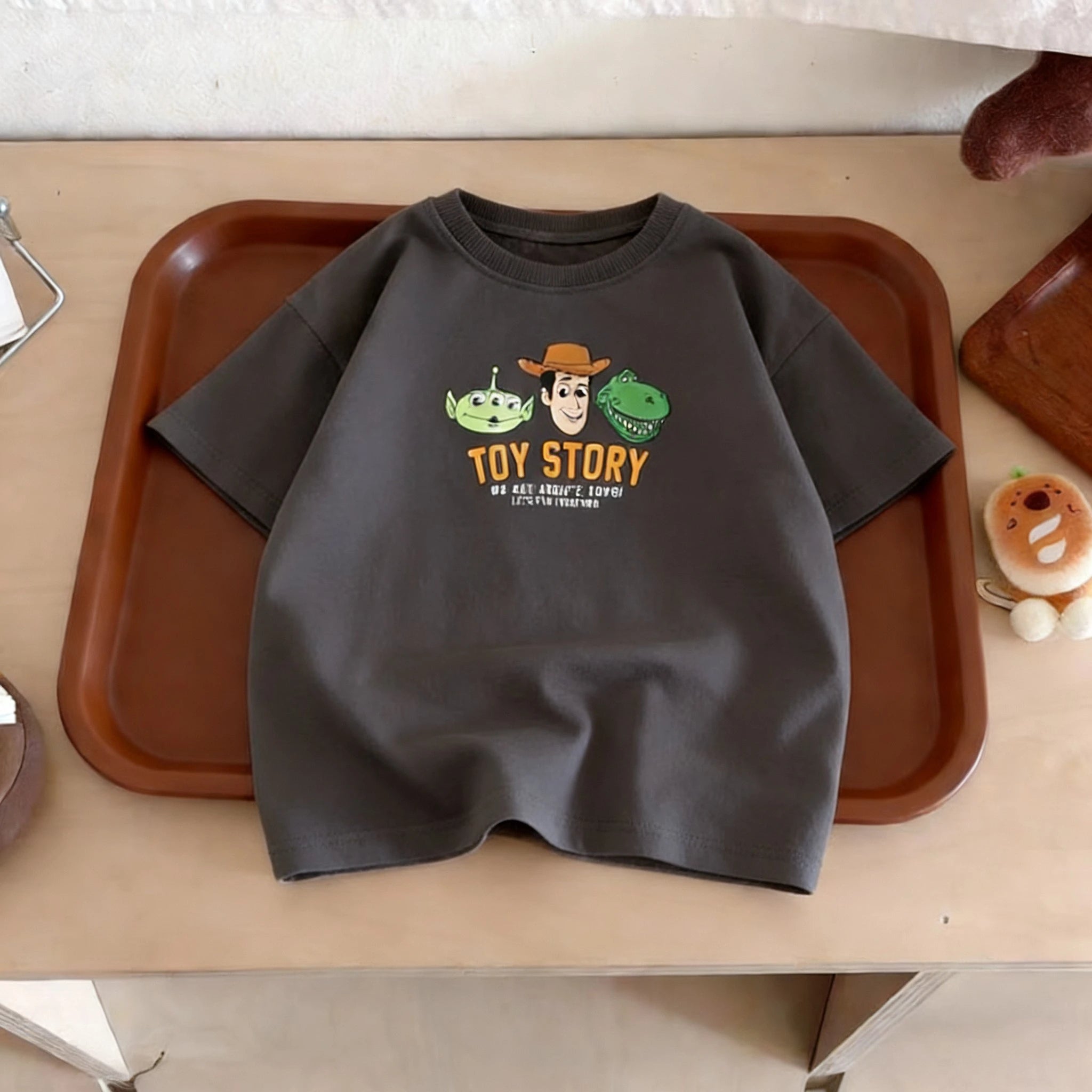 Toy Story Printed Children's Tshirt Summer Clothing Simple Fashion Short Sleeved Tops Tees Kids Costume Casual T-shirts Crewneck