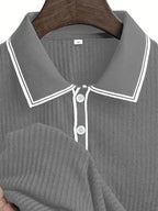 New Men's Polo Short-sleeved Shirt Solid Color For Men Business Casual And Trendy Summer New Men's Short-sleeved Polo Shirt