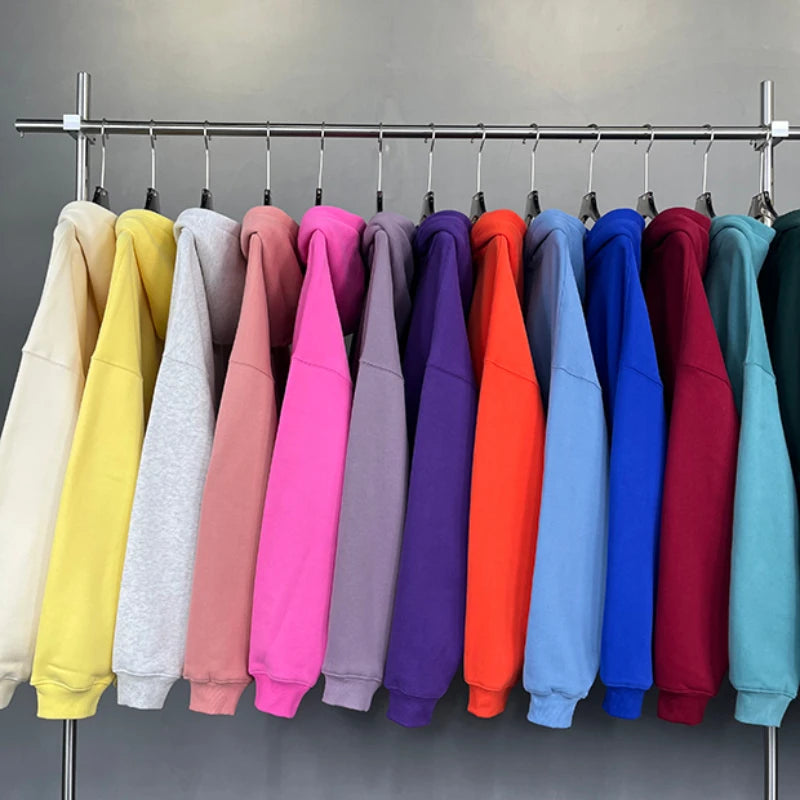 Plus Size Europe, America, Autumn and Winter Velvet Warm Thickened Retro Loose Casual Hoodie Couple Solid Color Sweater Tide