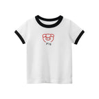 2025 Summer 2-8 Years Kids Girl Shorts Sleeve T-shirts Printed Little Girl Top Baby Girl T Shirts Children Toddler Girl Clothes
