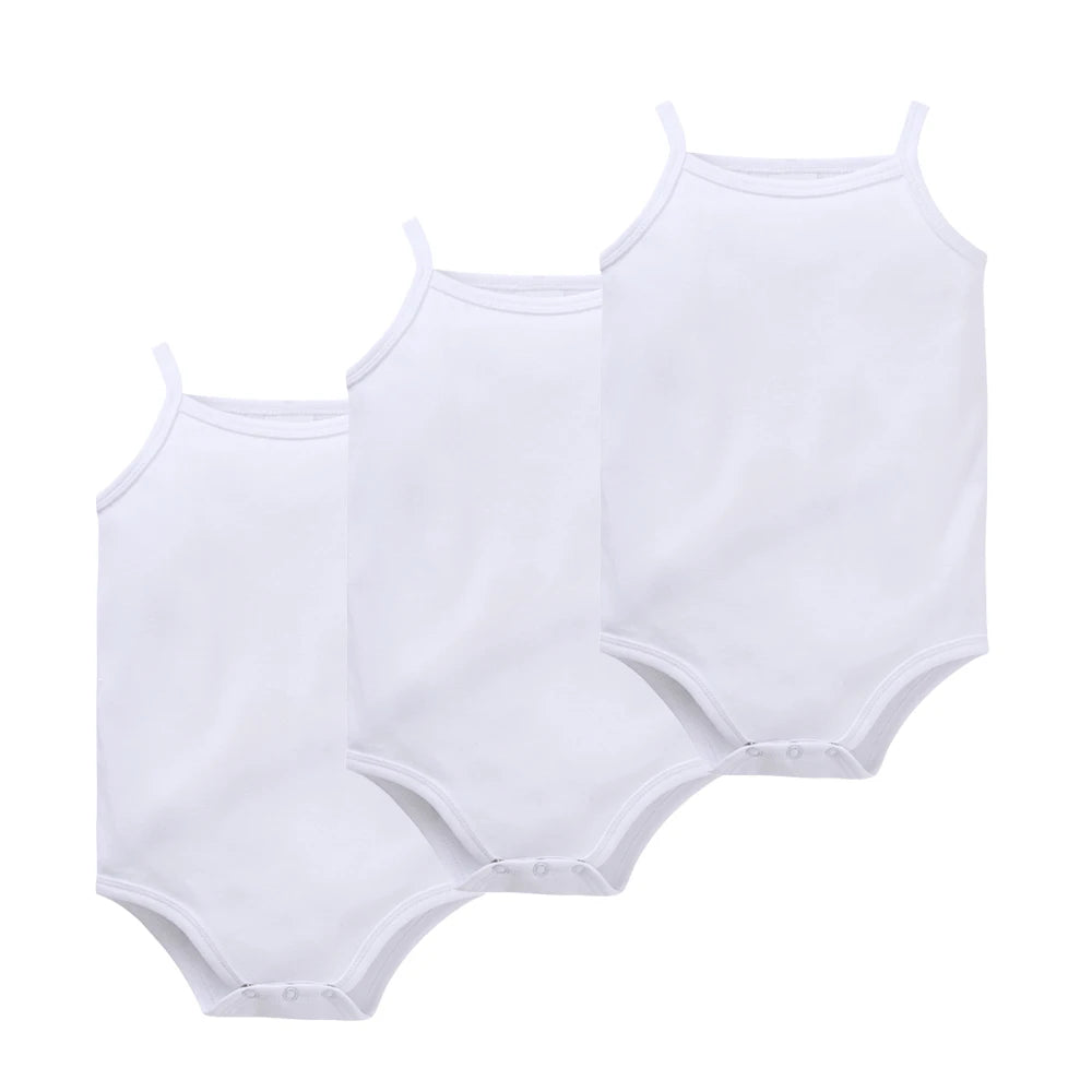 2025 Infant Baby Girls Boys Bodysuit 100% Cotton 1 pcs 2 pcs 3 pcs Sling Vest Design Newborn Clothes