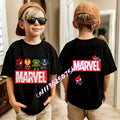 Kids Summer Cute Spider-Man Print Children's Short-Sleeved T-Shirt for Girls Boys 100% Cotton - Fashionable Short Sleeve