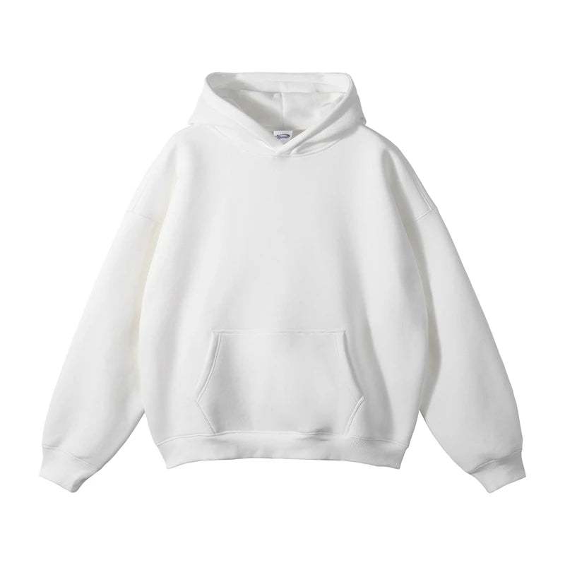 Plus Size Europe, America, Autumn and Winter Velvet Warm Thickened Retro Loose Casual Hoodie Couple Solid Color Sweater Tide