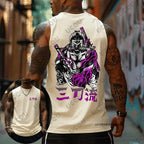 One Piece Anime Roronoa Zoro Print Sleeveless T-Shirt For Men Summer Sports Fitness Vest Tank Top Casual Oversized Unisex Tees