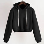 2026 hoodie female student loose spring and autumn with hat solid color simple hooded top jacket