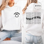 Personalized Womens Bridal Shower Print Hoodie Personalized Sweatshirt Tops Casual Pullover Hoodie Bachelorette Party Sportwear