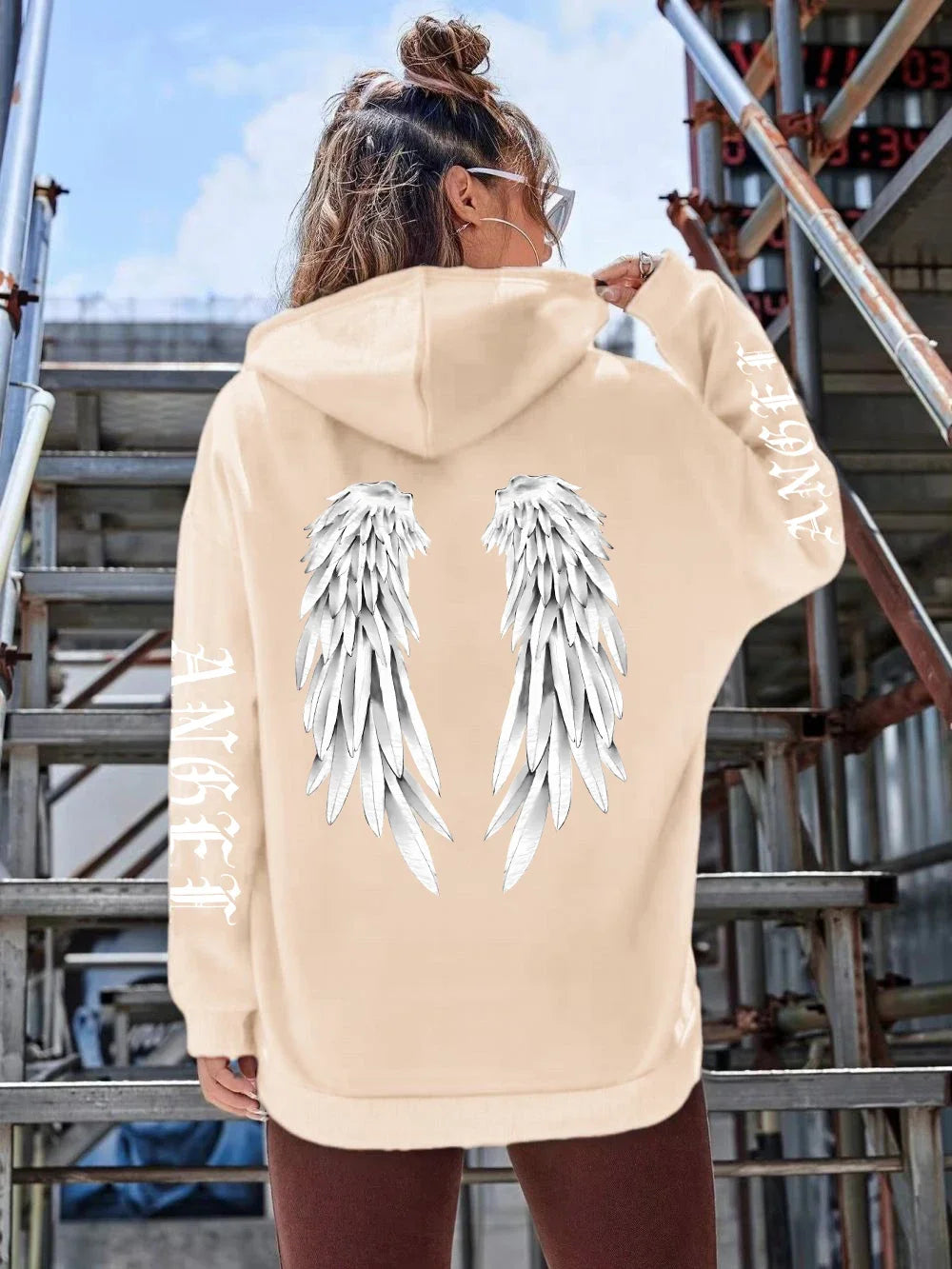Beautiful Angel Wings Women's Hoodie Warm and Comfortable Casual Hoodie Fashion Classic Street Outdoor Sports Hoodie Loose