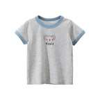 2025 Summer 2-8 Years Kids Girl Shorts Sleeve T-shirts Printed Little Girl Top Baby Girl T Shirts Children Toddler Girl Clothes