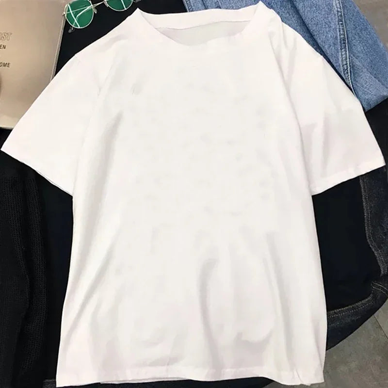 Plus Size Heart Print T-Shirt Casual Crew Neck Short Sleeve T-Shirt Women's Plus Size Clothing