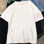 Plus Size Casual T-shirt Women's Plus Ombre Letter Graphic Short Sleeve Round Neck Medium Stretch Top