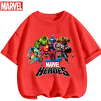 Summer Boys Girls Hulk T-Shirt 3-14 Years Marvel Super Hero Kids Spiderman Breathable Short Sleeve Avengers Soft Tee